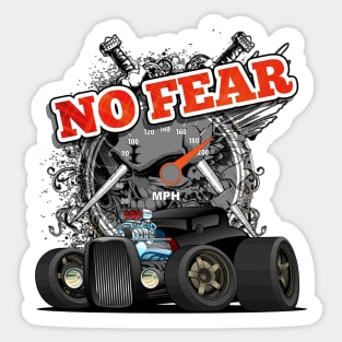 No Fear - MPH - Hot Rods Sticker